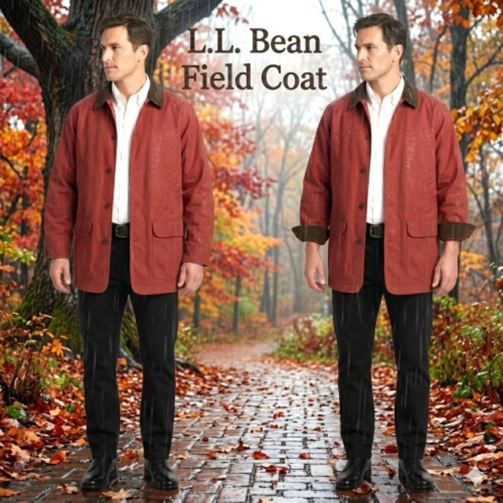 L.L. Bean Men's Tall XLT Field Coat – Classic Canvas & Corduroy‎ Jacket